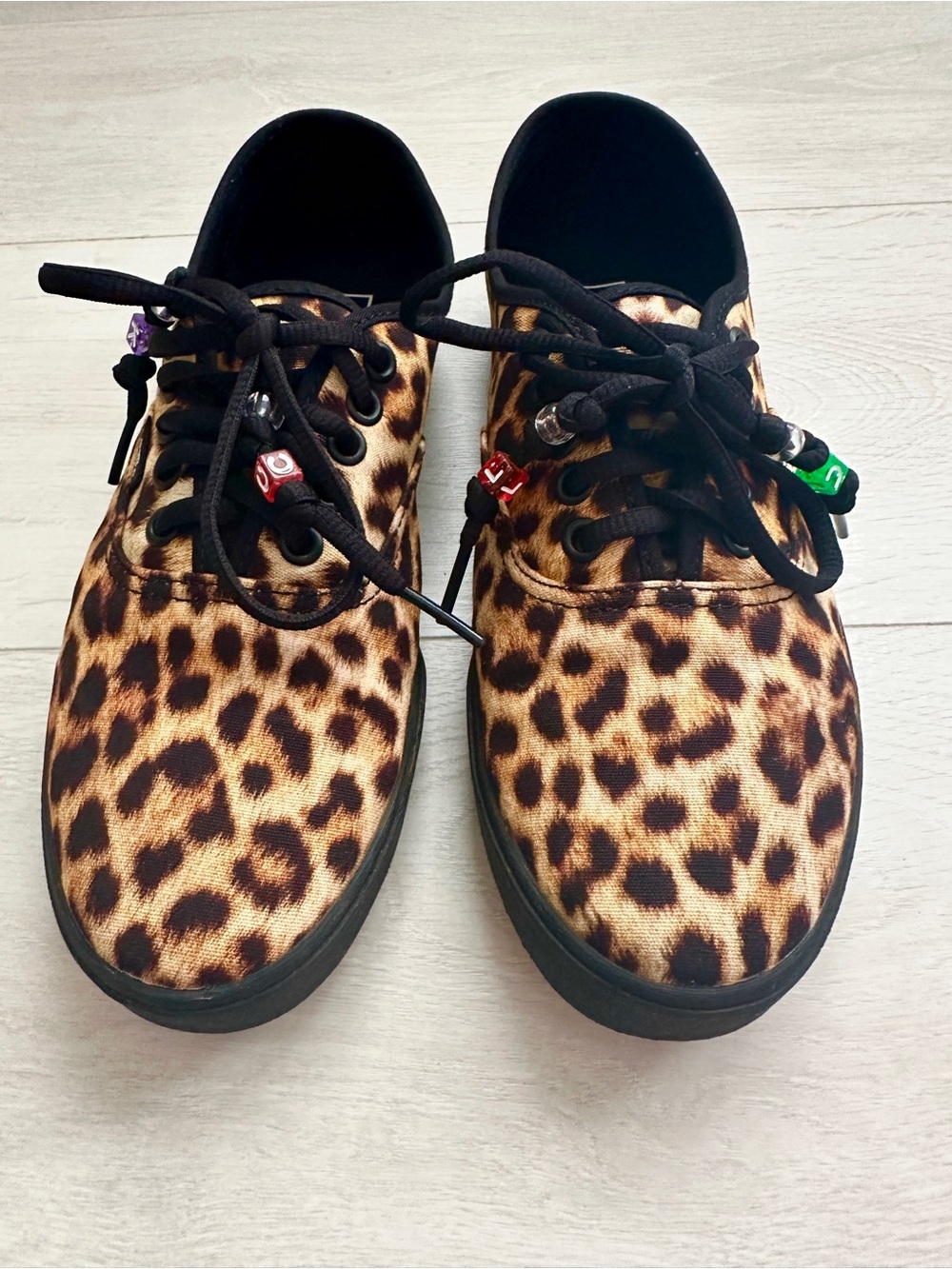 Vans Iconic Authentic Lowpro Shoe Leopard Print Animal Print Canvas Sneaker W8.5 - Picture 5 of 10